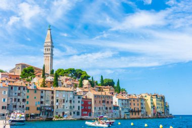 Hırvatistan 'ın Rovinj eski kentinin güzel manzarası