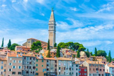 Hırvatistan 'ın Rovinj eski kentinin güzel manzarası