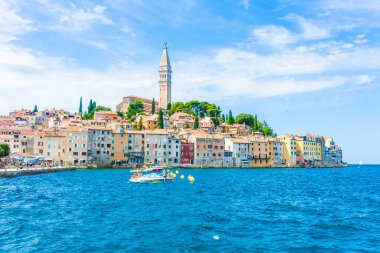 Hırvatistan 'ın Rovinj eski kentinin güzel manzarası