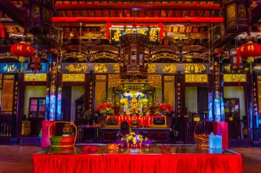 MALACCA, MALAYSIA, 29 Eylül 2019: Çin Konfüçyüs Tapınağı