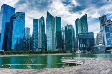 SINGAPORE, 3 Ekim 2019: Singapur Modern İş Bölgesi