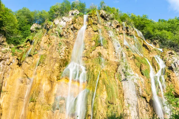 Great Waterfall Plitvice Lakes Croatia — Stock Photo, Image