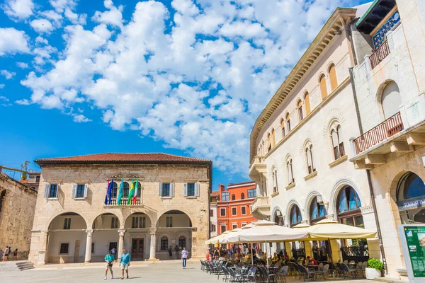 Pula Croatia August 2019 Főtér Városházával — Stock Fotó