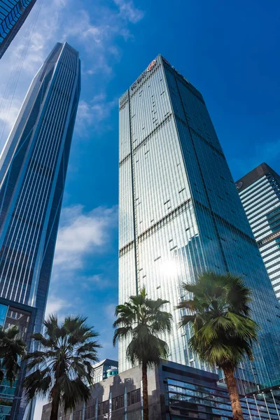 Shenzhen China Enero 2020 Rascacielos Modernos Distrito Financiero Shenzhen — Foto de Stock