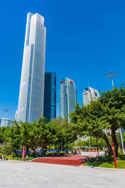 Guangzhou China Listopad 2019 Nowoczesne Drapacze Chmur Dzielnicy Biznesowej New — Zdjęcie stockowe