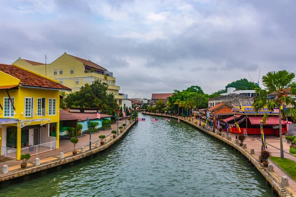 Beau Canal Malacca Malaisie — Photo