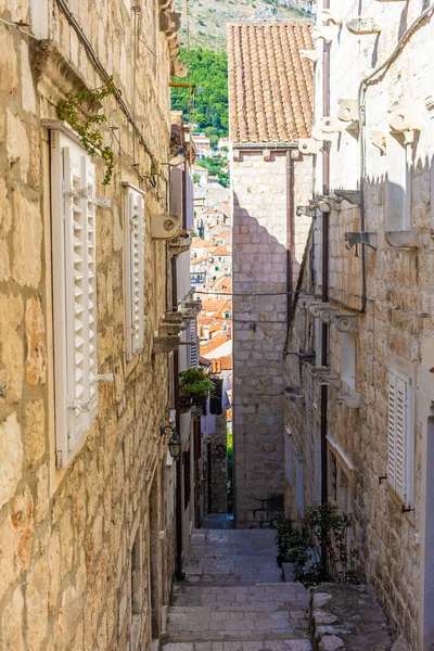 Vue Sur Rue Dubrovnik Vieille Ville Croatie — Photo