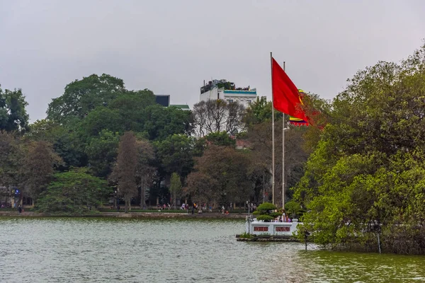 Hanoi Vietnam Január 2020 Hoan Kiem Avagy Visszavitt Kard Tava — Stock Fotó