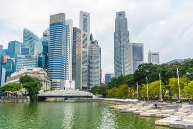 SINGAPORE, 3 Ekim 2019: Singapur Modern İş Bölgesi