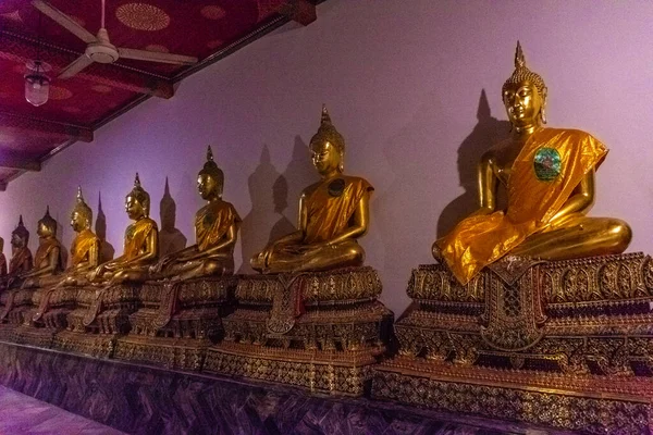 Gece Büyük Wat Pho Tapınağı Bangkok Tayland — Stok fotoğraf