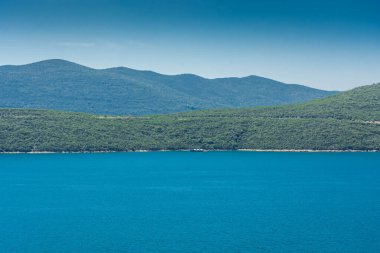 Bosna-Hersek 'in Neum kentinden Adriyatik Denizi ve Hırvatistan manzarası