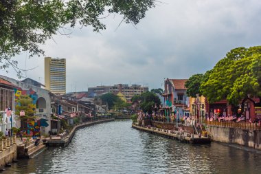 MALACCA, MALAYSIA, 29 Eylül 2019: Malacca Kanalı