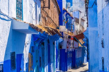 Şef Chaouen 'in mavi sokakları, Fas