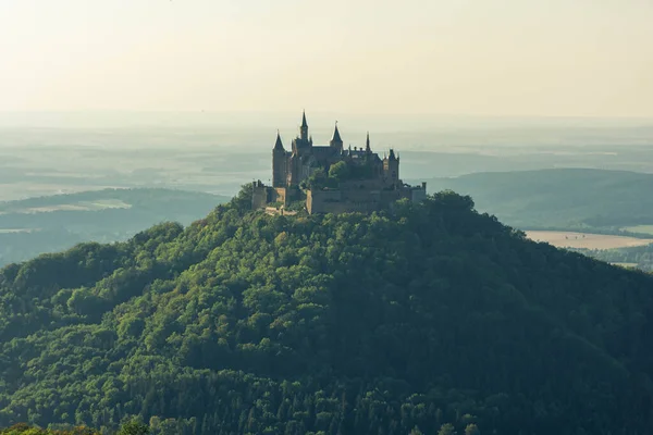 Ünlü Hohenzollern Kalesi Nin Havadan Görünüşü Hohenzollern Mparatorluğu Nun Atalarından — Stok fotoğraf