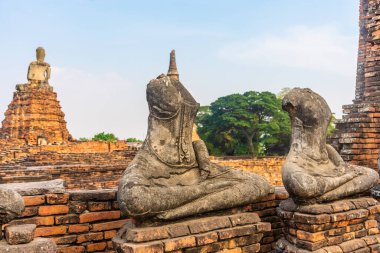 Ayutthaya, Tayland Wat Chaiwattanaram Tapınağı 'nın güzel manzarası