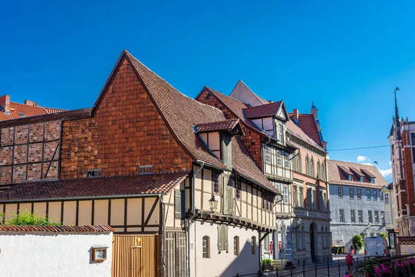 Quedlinburg Germany July 2020 Beautiful Half Timbered Houses Streets Historic — Stock Photo, Image