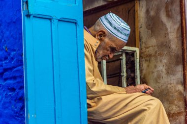 Şef, Fas 'ta ünlü mavi merdivenler.