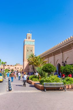 MARRAKECH, Fas, 29 AĞUSTOS 2018: Kasbah Camii