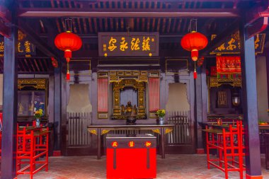 MALACCA, MALAYSIA, 29 Eylül 2019: Çin Konfüçyüs Tapınağı