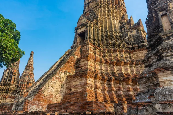 Schöne Ansicht Des Wat Chaiwattanaram Tempels Von Ayutthaya Thailand — Stockfoto