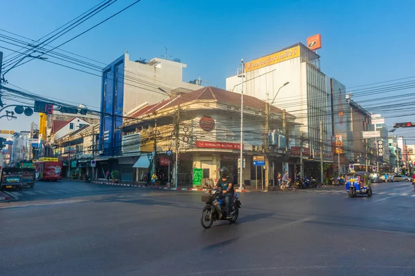 Bangkok Thailandia Gennaio 2020 Moto Bivio Nel Centro Della Città — Foto Stock