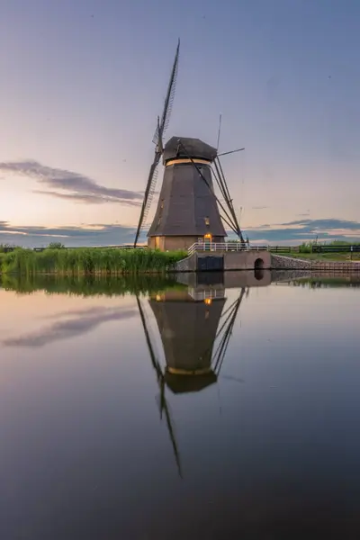 Famous Windmills Kinderdijk Netherlands — Stock Photo, Image