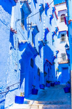 Şef Chaouen 'in mavi sokakları, Fas