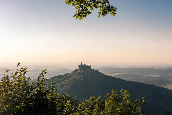 Luchtfoto Van Het Beroemde Kasteel Hohenzollern Voorouderlijke Zetel Van Het — Stockfoto