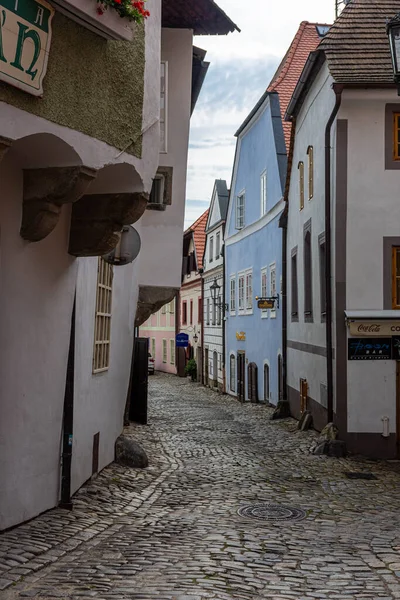 Cesky Krumlov Republika Czeska Serca 2020 Piękny Widok Ulicę Zabytkowego — Zdjęcie stockowe