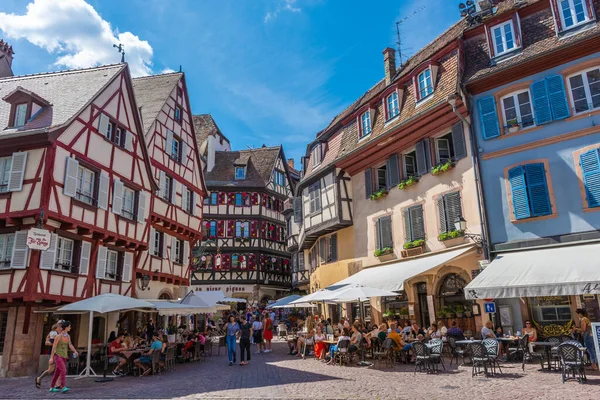 Colmar França Julho 2020 Belo Centro Histórico Colmar Caracterizado Por — Fotografia de Stock