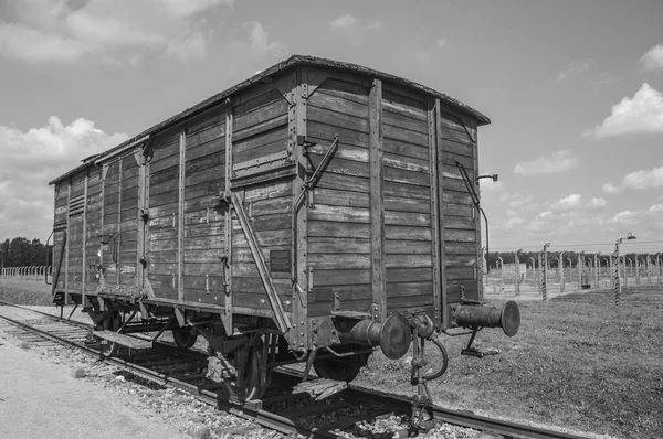 Auschwitz Polónia Julho 2018 Velho Vagão Trem — Fotografia de Stock