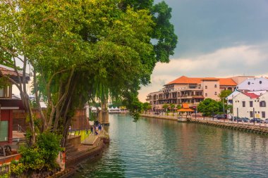 MALACCA, MALAYSIA, 29 Eylül 2019: Malacca Kanalı