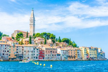 Hırvatistan 'ın Rovinj eski kentinin güzel manzarası