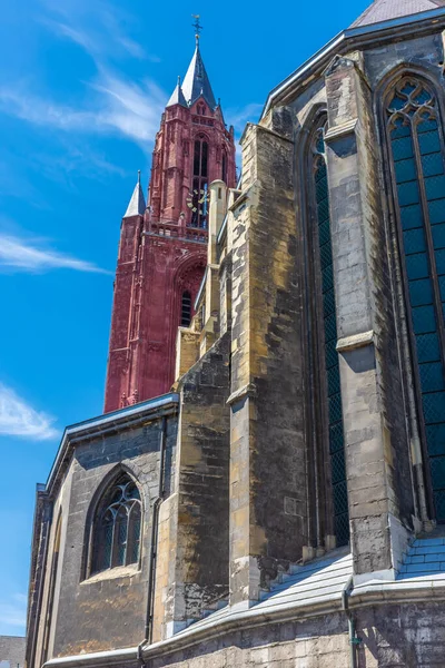 Catedral Maastricht Campanario Rojo Los Países Bajos — Foto de Stock