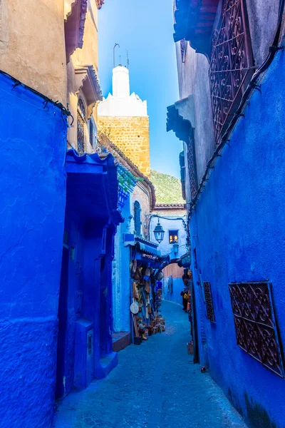 Ulice Niebieskim Mieście Chefchaouen Maroko — Zdjęcie stockowe