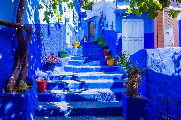 Chefchaouen的蓝色楼梯 摩洛哥 — 图库照片
