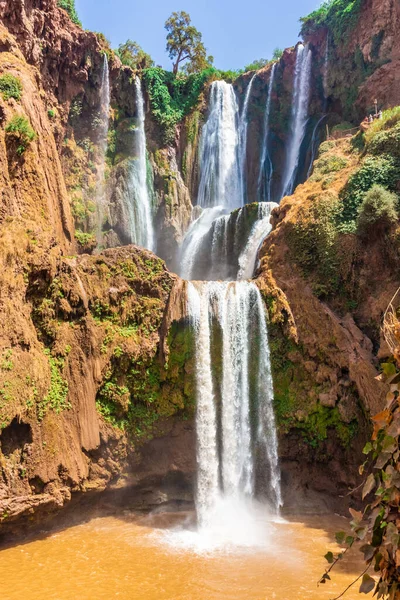 Die Wunderschönen Ouzoud Wasserfälle Der Höchste Wasserfall Nordamerikas — Stockfoto