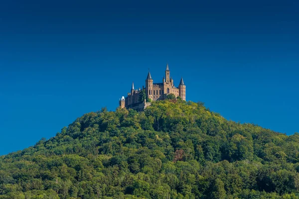 Luchtfoto Van Het Beroemde Kasteel Hohenzollern Voorouderlijke Zetel Van Het — Stockfoto