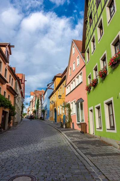 Rothenburg Der Tauber Allemagne Juillet 2020 Maisons Colorées Dans Rue — Photo