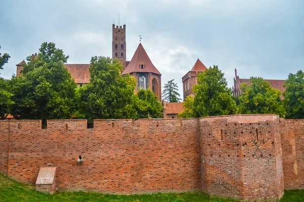Les Murs Château Malbork Pologne — Photo
