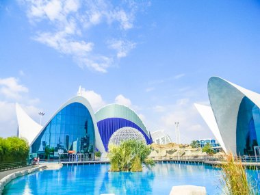 VALENCIA, İspanya, 19 Mart 2019: Valencia 'nın gelecekteki akvaryumu