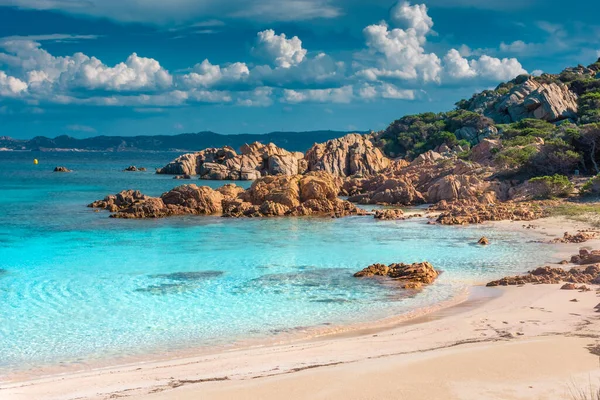 Increíble Playa Arena Rosa Isla Budelli Archipiélago Maddalena Cerdeña Italia — Foto de Stock