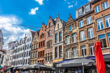 ANTWERP, BELGIUM, 22 HAZİRAN 2020: Tarihi Merkez Meydanı