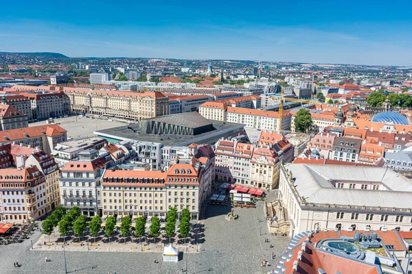 Dresden Germany Hazi Ran 2020 Tarihi Merkezin Ana Meydanının Hava — Stok fotoğraf