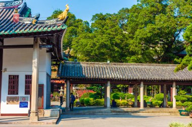 Guangzhou, Guangdong, Çin 'deki Liurong Tapınağı' ndan Pagoda.