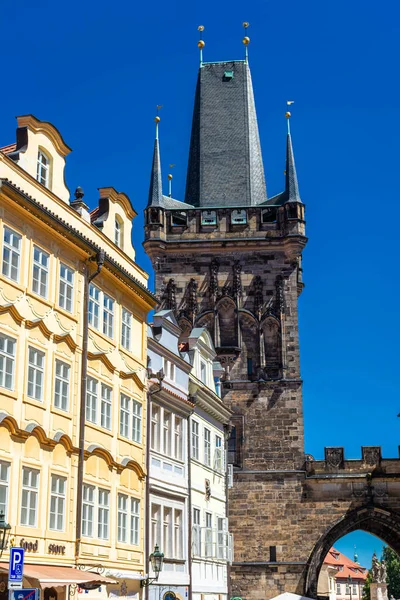 Прага Чешская Республика Июля 2020 Знаменитая Средневековая Улица Историческом Районе — стоковое фото