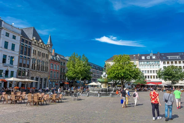 Aachen Duitsland Juli 2020 Vierkant Het Historische Centrum — Stockfoto