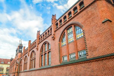 GDANSK, POLAND, EYLÜL 02: 18: Güzel tuğlalar inşaatı