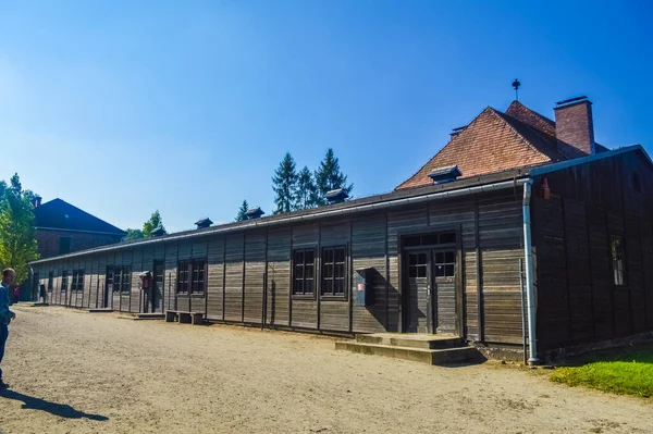 Auschwitz Polska Lipiec 2018 Blok Birkenau — Zdjęcie stockowe