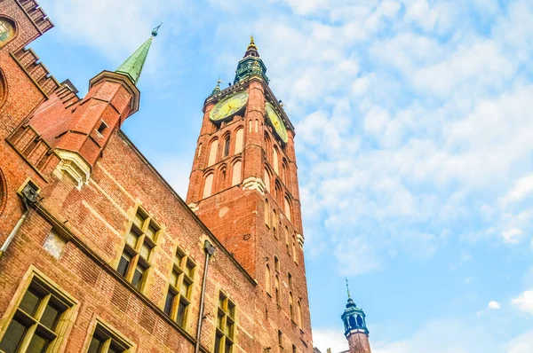 Belltower Gdaňsk Church Poland — Stock fotografie